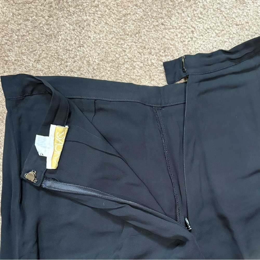 Women's Black Wide-Leg Split Palazzo Pants - Picture 7 of 10